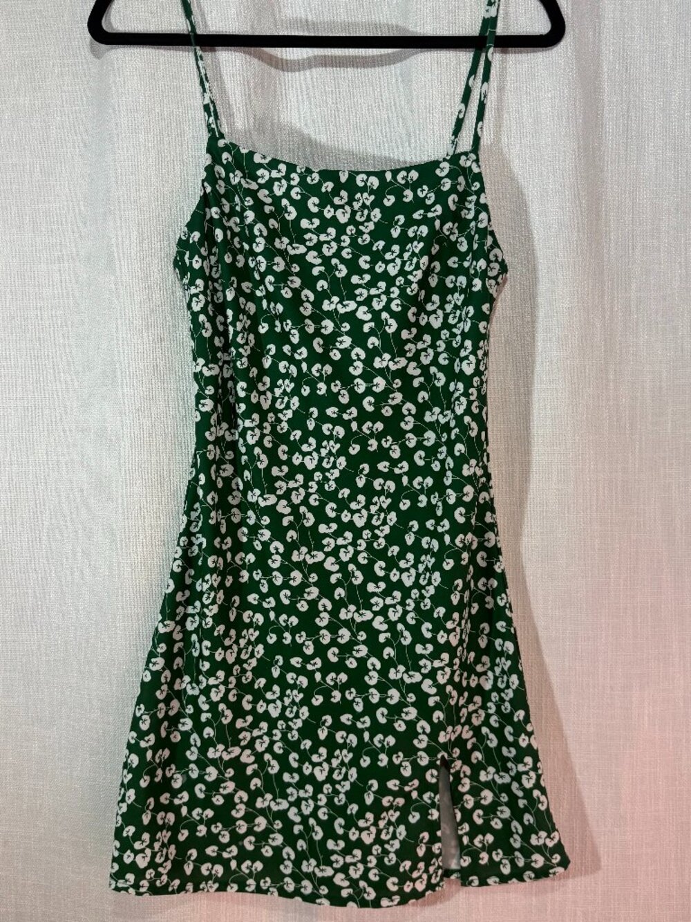 Princess Polly Mini Dress - Womens 2 - Green White Floral Slit Adjustable